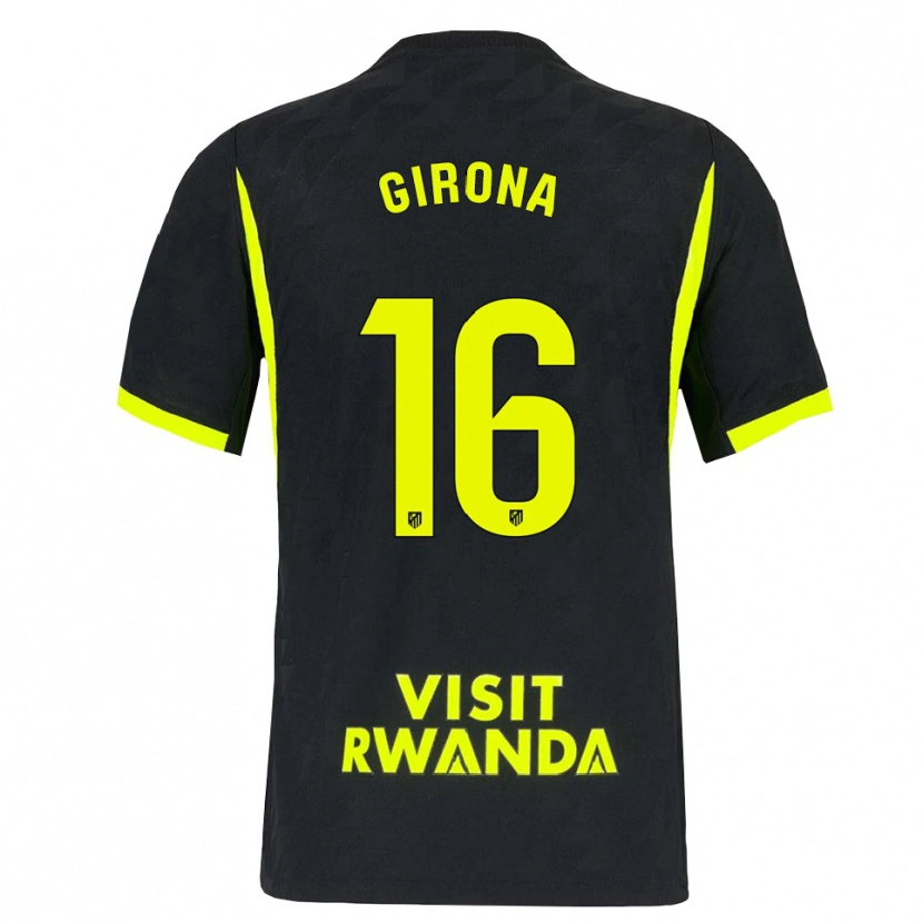Danxen Uomo Maglia Raúl Girona #16 Verde Brillante Nero Kit Gara Away 2026/27 Maglietta