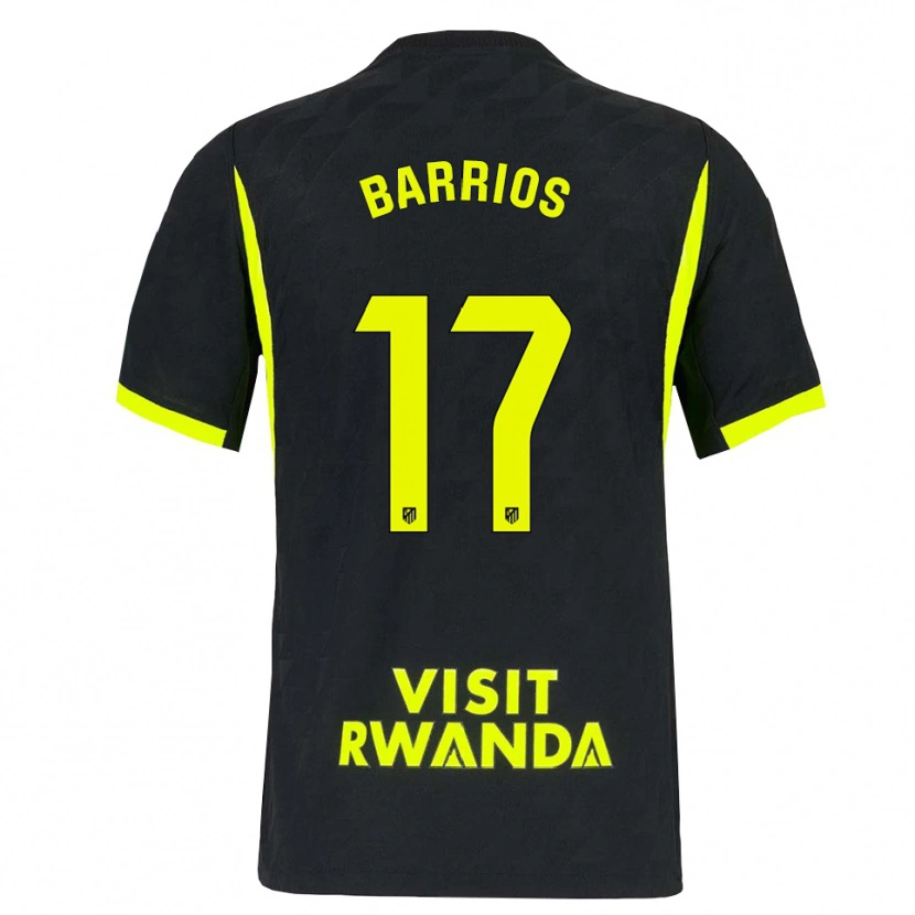 Danxen Uomo Maglia Jesus Barrios #17 Verde Brillante Nero Kit Gara Away 2026/27 Maglietta