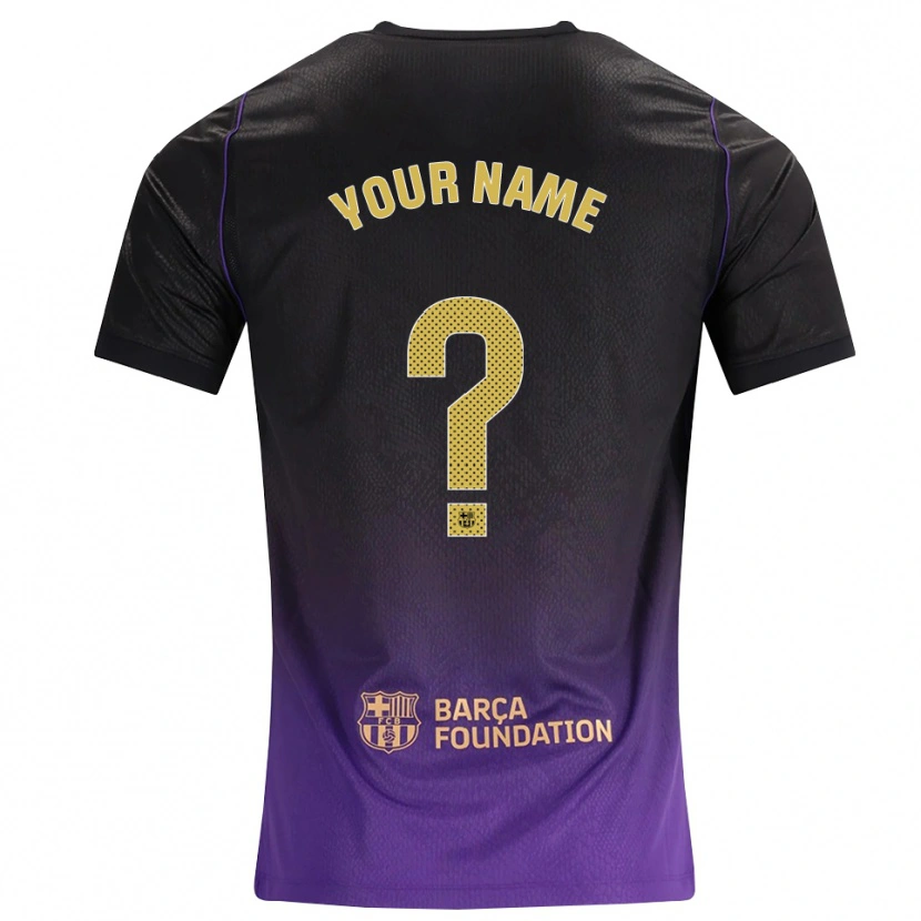 Danxen Uomo Maglia Il Tuo Nome #0 Viola Giallo Nero Kit Gara Away 2026/27 Maglietta