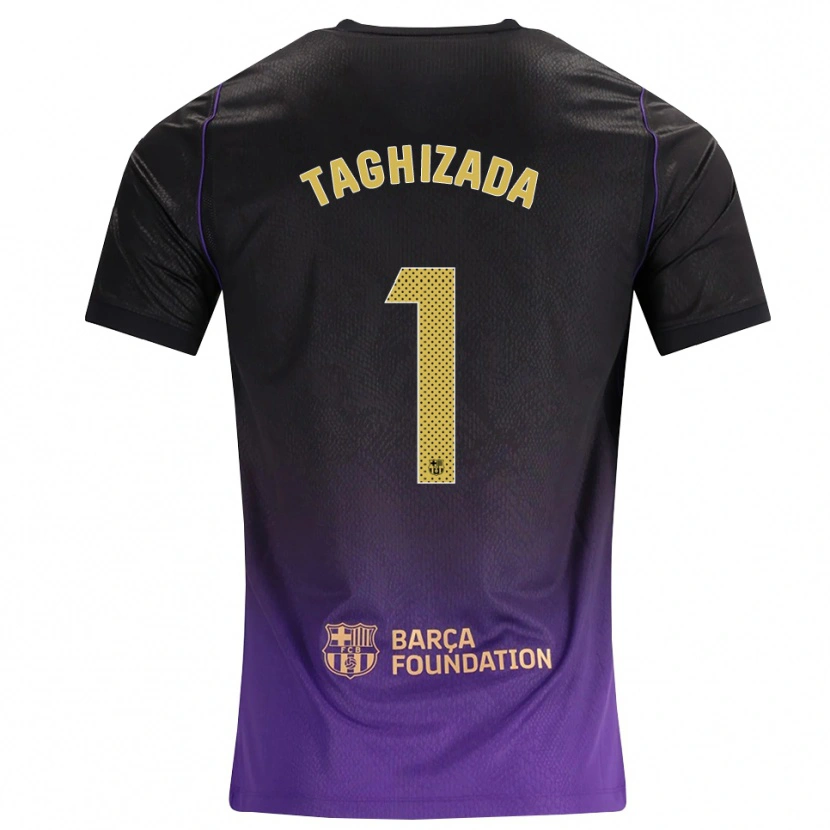 Danxen Uomo Maglia Eldar Taghizada #1 Viola Giallo Nero Kit Gara Away 2026/27 Maglietta