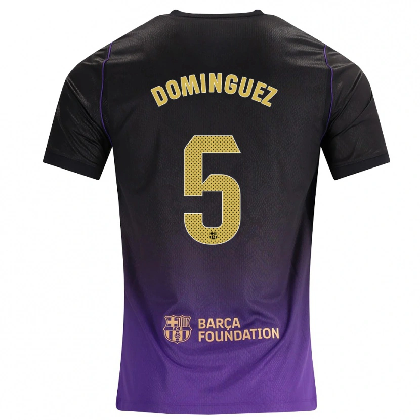 Danxen Uomo Maglia Sergi Dominguez #5 Viola Giallo Nero Kit Gara Away 2026/27 Maglietta