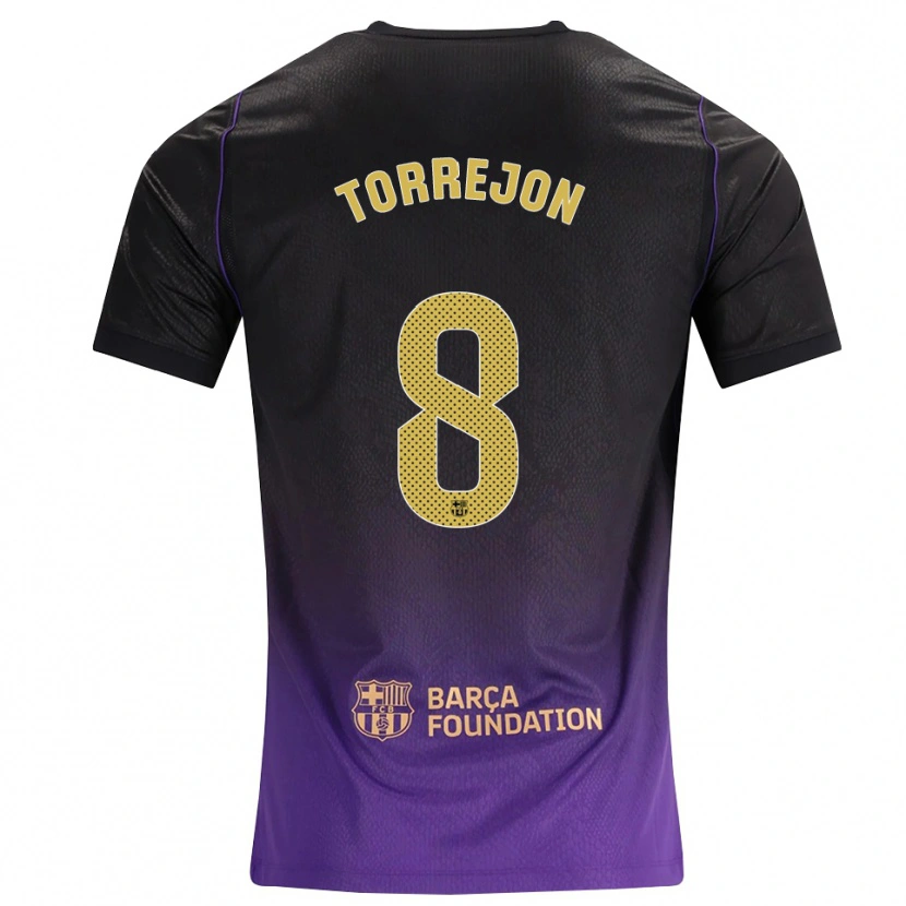 Danxen Uomo Maglia Marta Torrejon #8 Viola Giallo Nero Kit Gara Away 2026/27 Maglietta