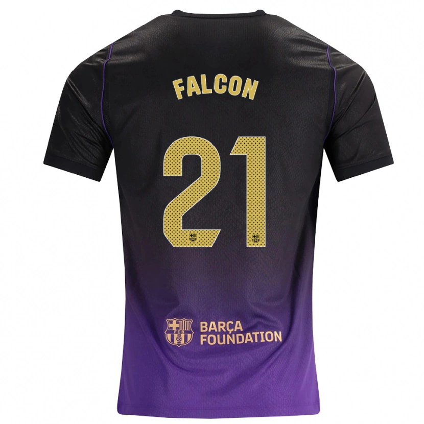Danxen Uomo Maglia Andrea Falcon #21 Viola Giallo Nero Kit Gara Away 2026/27 Maglietta