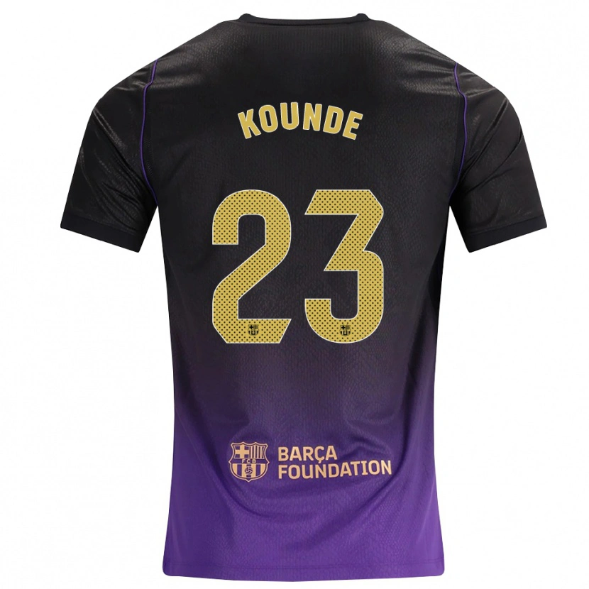 Danxen Uomo Maglia Jules Koundé #23 Viola Giallo Nero Kit Gara Away 2026/27 Maglietta