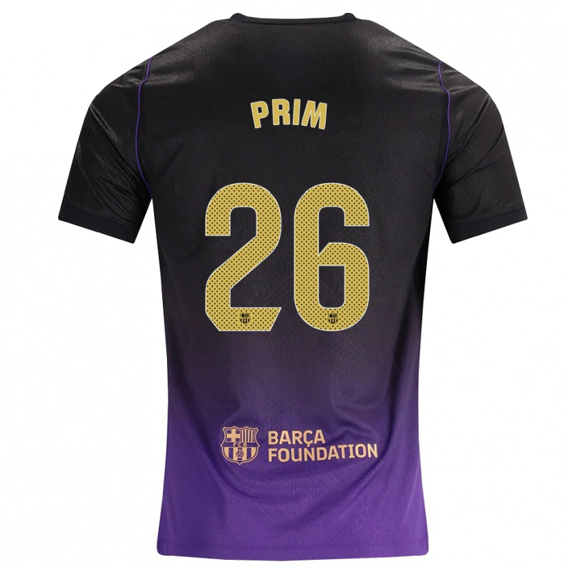 Danxen Uomo Maglia Pau Prim #26 Viola Giallo Nero Kit Gara Away 2026/27 Maglietta