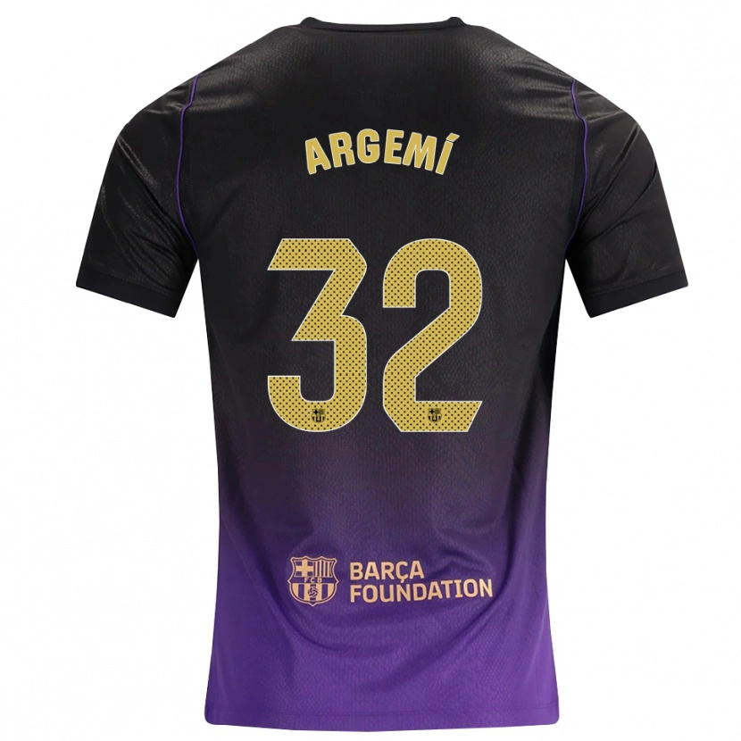 Danxen Uomo Maglia Adam Argemí #32 Viola Giallo Nero Kit Gara Away 2026/27 Maglietta