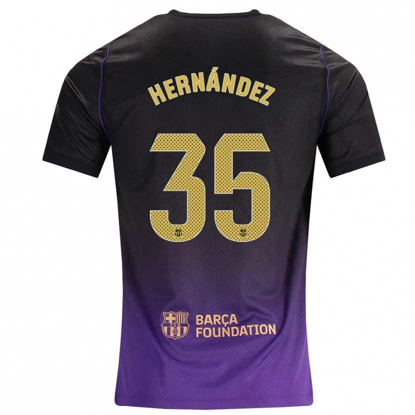 Danxen Uomo Maglia Joni Hernández #35 Viola Giallo Nero Kit Gara Away 2026/27 Maglietta