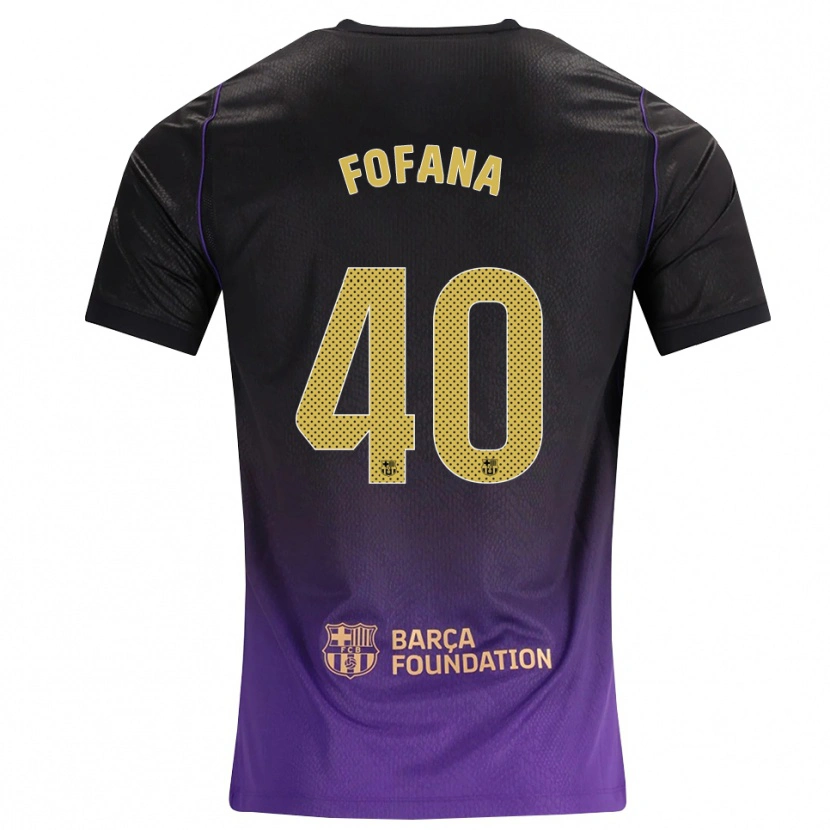 Danxen Uomo Maglia Nuhu Fofana #40 Viola Giallo Nero Kit Gara Away 2026/27 Maglietta