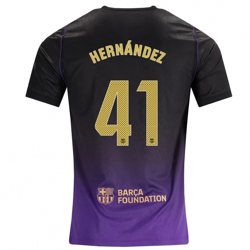 Danxen Uomo Maglia Juan Hernández #41 Viola Giallo Nero Kit Gara Away 2026/27 Maglietta