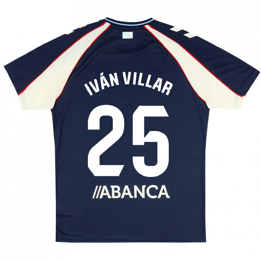 Danxen Uomo Maglia Iván Villar #25 Blu Reale Rosso Bianco Kit Gara Away 2026/27 Maglietta