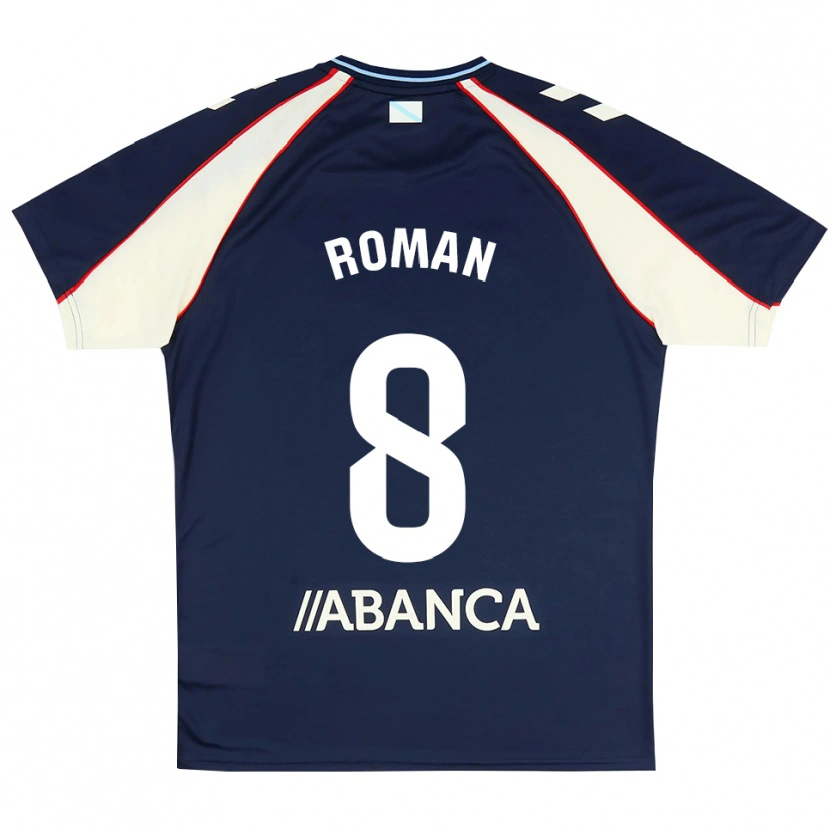 Danxen Uomo Maglia Miguel Román #8 Blu Reale Rosso Bianco Kit Gara Away 2026/27 Maglietta