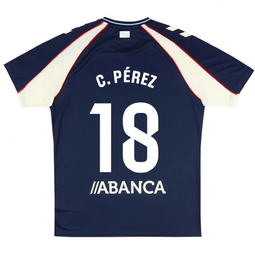 Danxen Uomo Maglia Carles Pérez #18 Blu Reale Rosso Bianco Kit Gara Away 2026/27 Maglietta