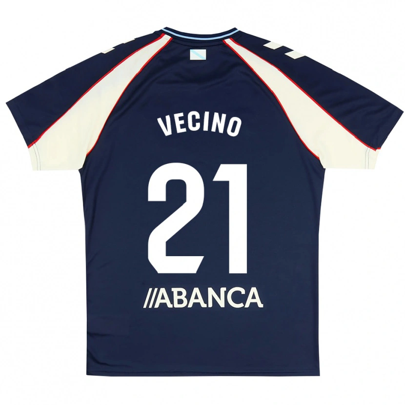 Danxen Uomo Maglia Matías Vecino #21 Blu Reale Rosso Bianco Kit Gara Away 2026/27 Maglietta