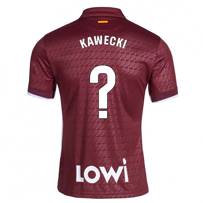 Danxen Uomo Maglia Luis Kawecki #0 Rosso Scuro Bianco Kit Gara Away 2026/27 Maglietta