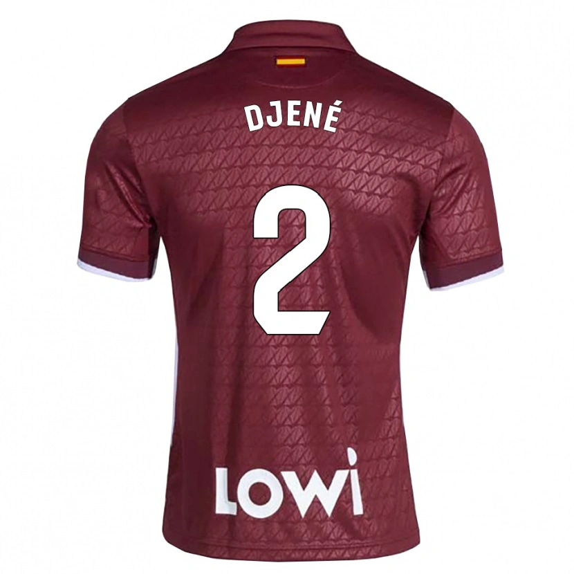 Danxen Uomo Maglia Dakonam Djené #2 Rosso Scuro Bianco Kit Gara Away 2026/27 Maglietta