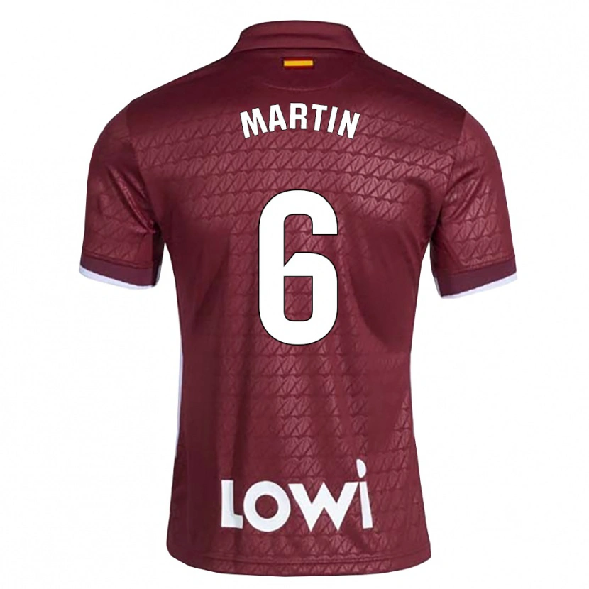 Danxen Uomo Maglia Mario Martín #6 Rosso Scuro Bianco Kit Gara Away 2026/27 Maglietta