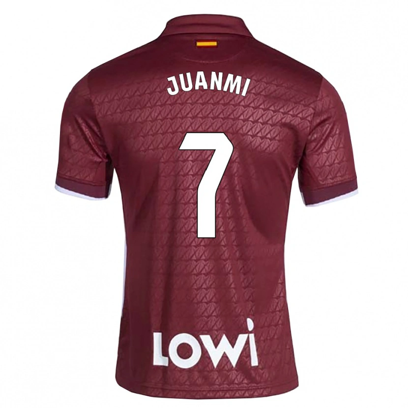 Danxen Uomo Maglia Juan Miguel Jiménez López #7 Rosso Scuro Bianco Kit Gara Away 2026/27 Maglietta