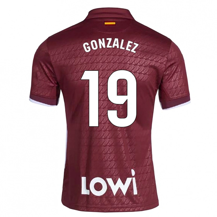 Danxen Uomo Maglia Peter Gonzalez #19 Rosso Scuro Bianco Kit Gara Away 2026/27 Maglietta