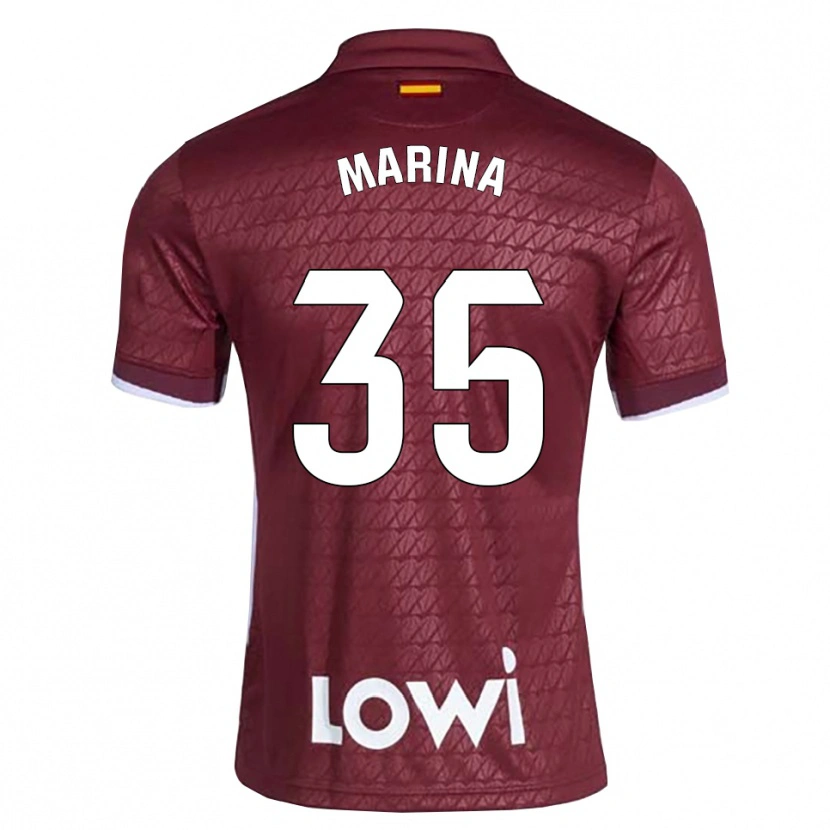 Danxen Uomo Maglia Nacho Marina #35 Rosso Scuro Bianco Kit Gara Away 2026/27 Maglietta