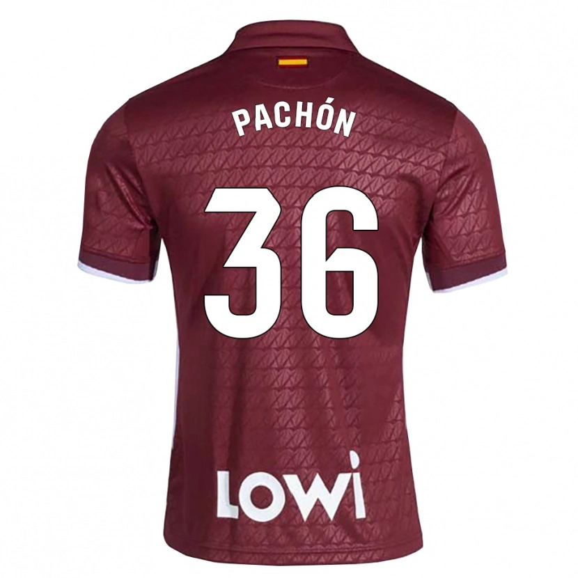 Danxen Uomo Maglia Marcos Pachón #36 Rosso Scuro Bianco Kit Gara Away 2026/27 Maglietta