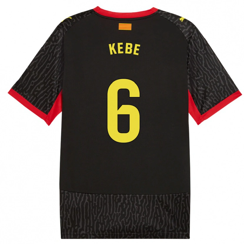 Danxen Uomo Maglia Ibrahima Kébé #6 Nero Giallo Rosso Kit Gara Away 2026/27 Maglietta