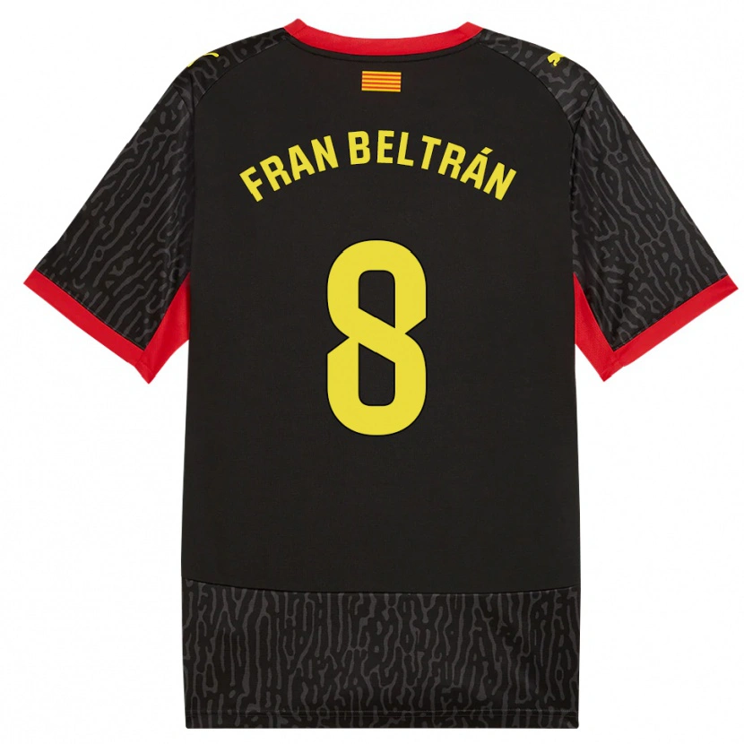 Danxen Uomo Maglia Fran Beltrán #8 Nero Giallo Rosso Kit Gara Away 2026/27 Maglietta