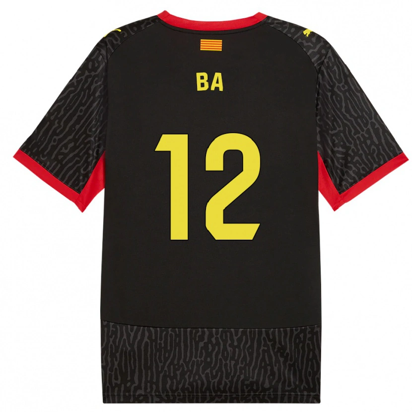 Danxen Uomo Maglia Papa Ba #12 Nero Giallo Rosso Kit Gara Away 2026/27 Maglietta