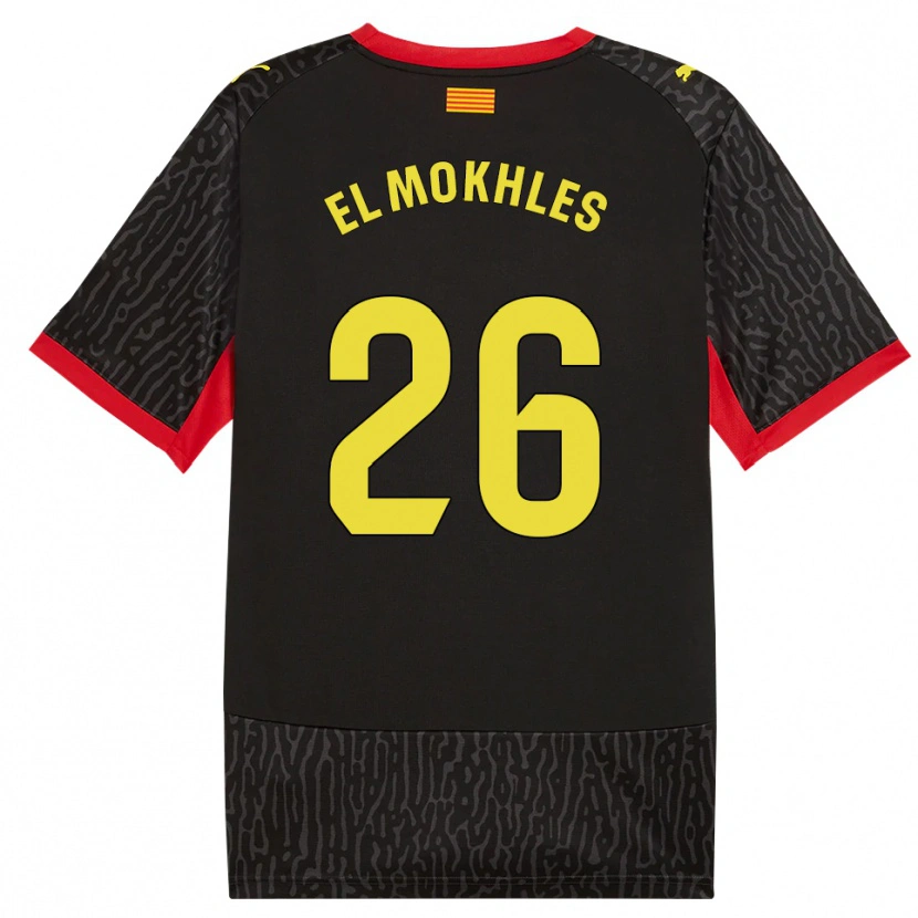 Danxen Uomo Maglia Adam El Mokhles #26 Nero Giallo Rosso Kit Gara Away 2026/27 Maglietta