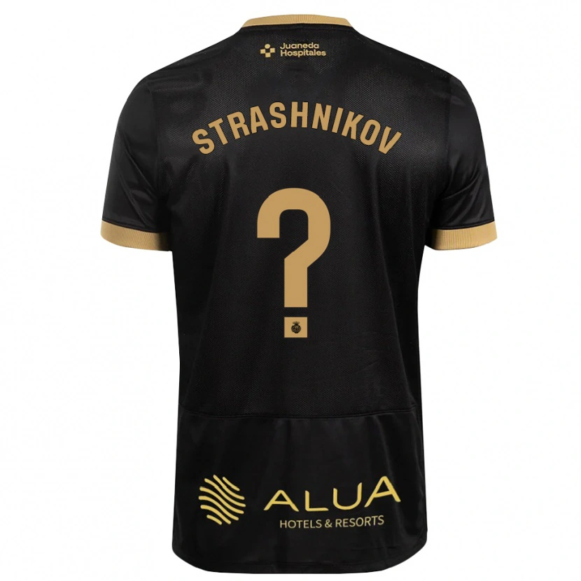 Danxen Uomo Maglia Nikolay Strashnikov #0 Nero Marrone Sabbia Legno Robusto Kit Gara Away 2026/27 Maglietta