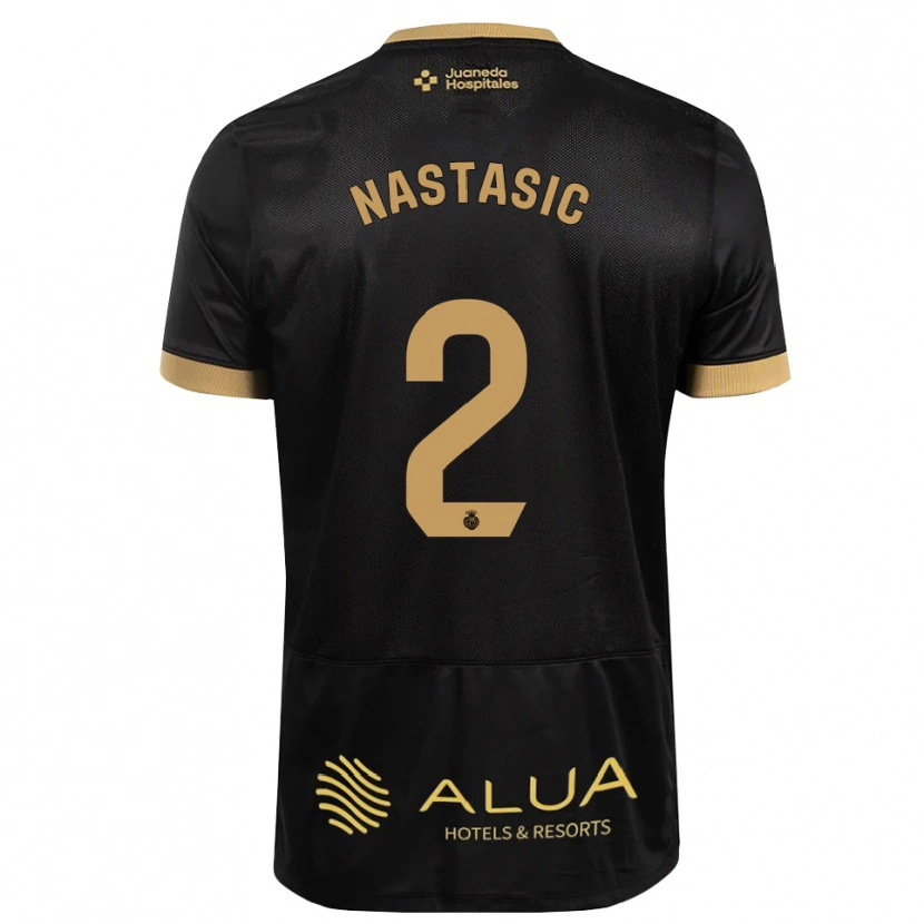 Danxen Uomo Maglia Matija Nastasic #2 Nero Marrone Sabbia Legno Robusto Kit Gara Away 2026/27 Maglietta