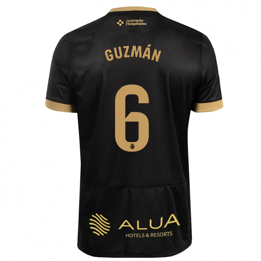 Danxen Uomo Maglia Samuel Guzmán #6 Nero Marrone Sabbia Legno Robusto Kit Gara Away 2026/27 Maglietta