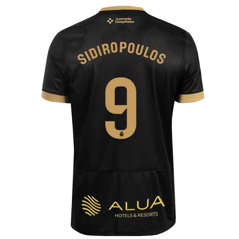 Danxen Uomo Maglia Anastasios Sidiropoulos #9 Nero Marrone Sabbia Legno Robusto Kit Gara Away 2026/27 Maglietta