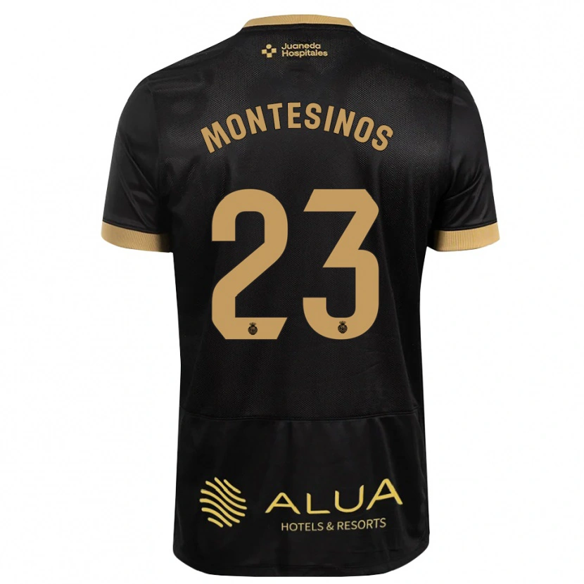 Danxen Uomo Maglia Pol Montesinos #23 Nero Marrone Sabbia Legno Robusto Kit Gara Away 2026/27 Maglietta