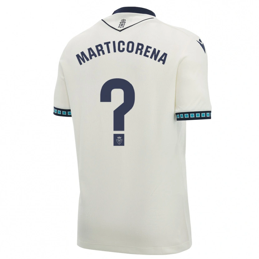 Danxen Uomo Maglia Ander Marticorena #0 Bianco Nero Azzurro Chiaro Kit Gara Away 2026/27 Maglietta