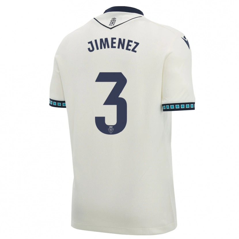 Danxen Uomo Maglia Álex Jimenez #3 Bianco Nero Azzurro Chiaro Kit Gara Away 2026/27 Maglietta