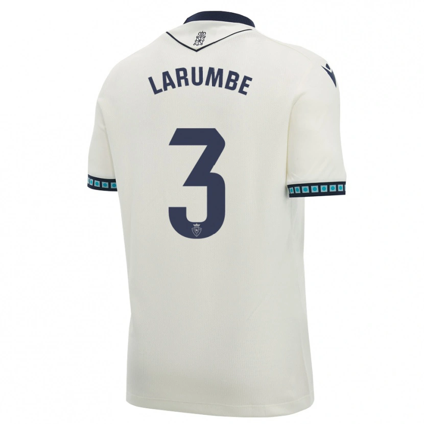 Danxen Uomo Maglia Saioa Larumbe Beloqui #3 Bianco Nero Azzurro Chiaro Kit Gara Away 2026/27 Maglietta