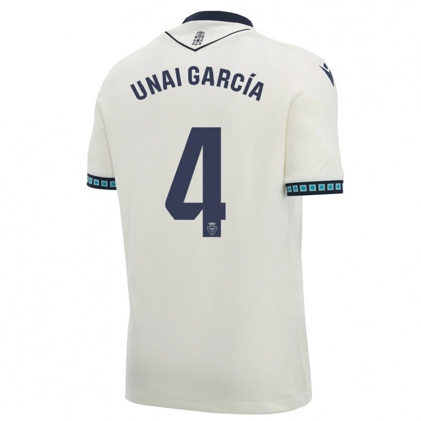Danxen Uomo Maglia Unai García #4 Bianco Nero Azzurro Chiaro Kit Gara Away 2026/27 Maglietta