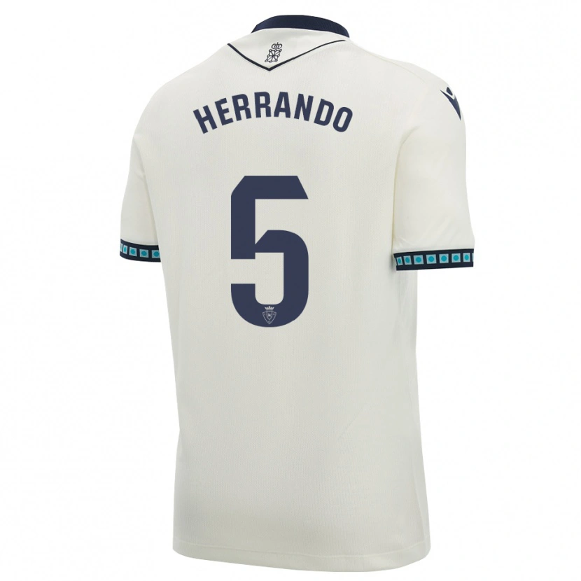 Danxen Uomo Maglia Jorge Herrando #5 Bianco Nero Azzurro Chiaro Kit Gara Away 2026/27 Maglietta