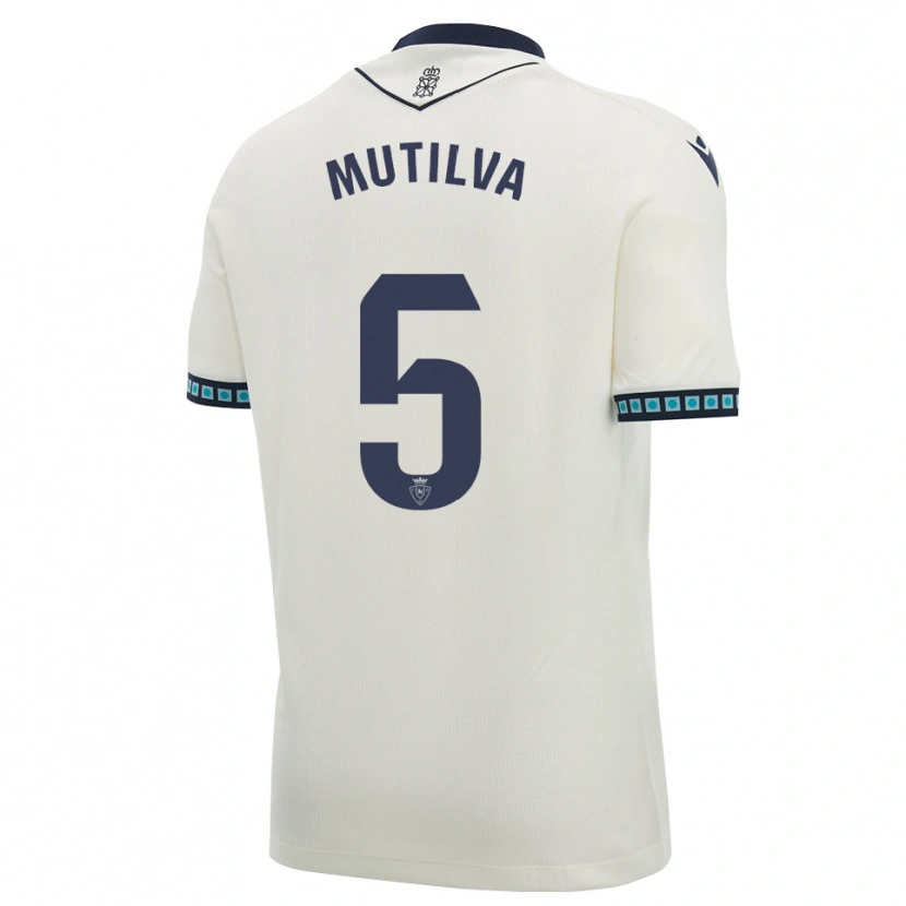 Danxen Uomo Maglia Christian Mutilva #5 Bianco Nero Azzurro Chiaro Kit Gara Away 2026/27 Maglietta