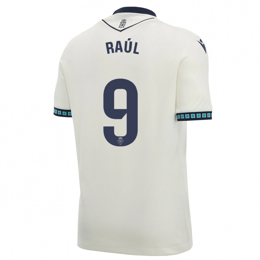 Danxen Uomo Maglia Raúl García #9 Bianco Nero Azzurro Chiaro Kit Gara Away 2026/27 Maglietta