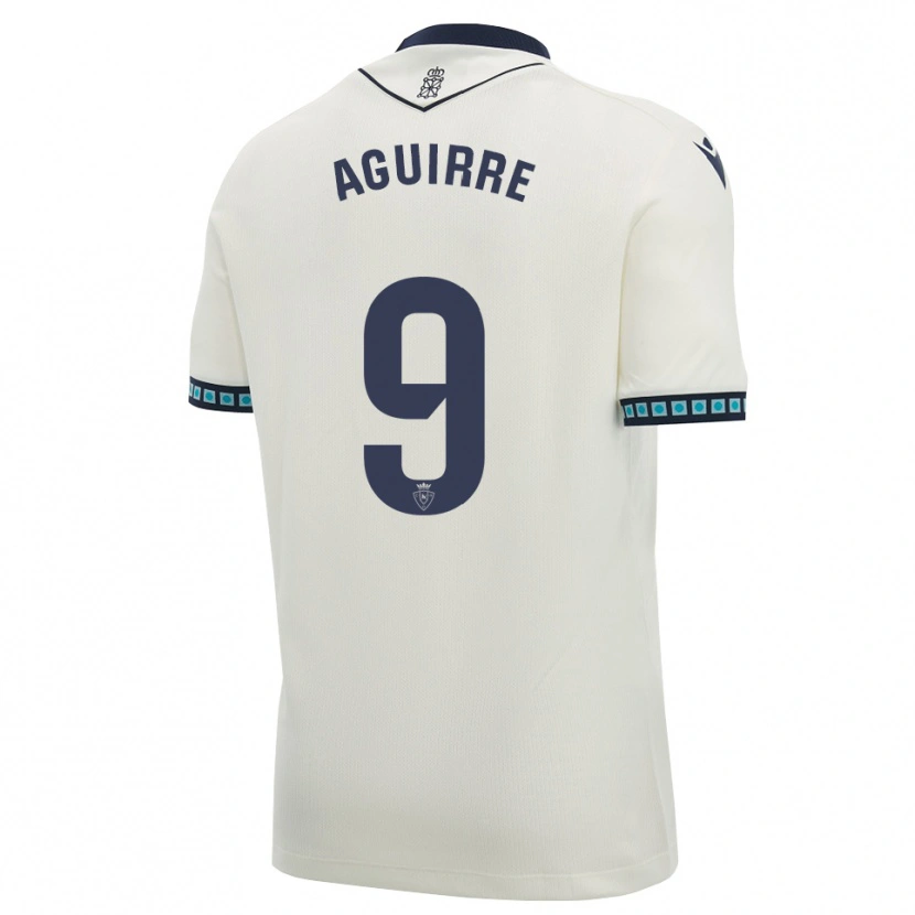 Danxen Uomo Maglia Jorge Aguirre #9 Bianco Nero Azzurro Chiaro Kit Gara Away 2026/27 Maglietta