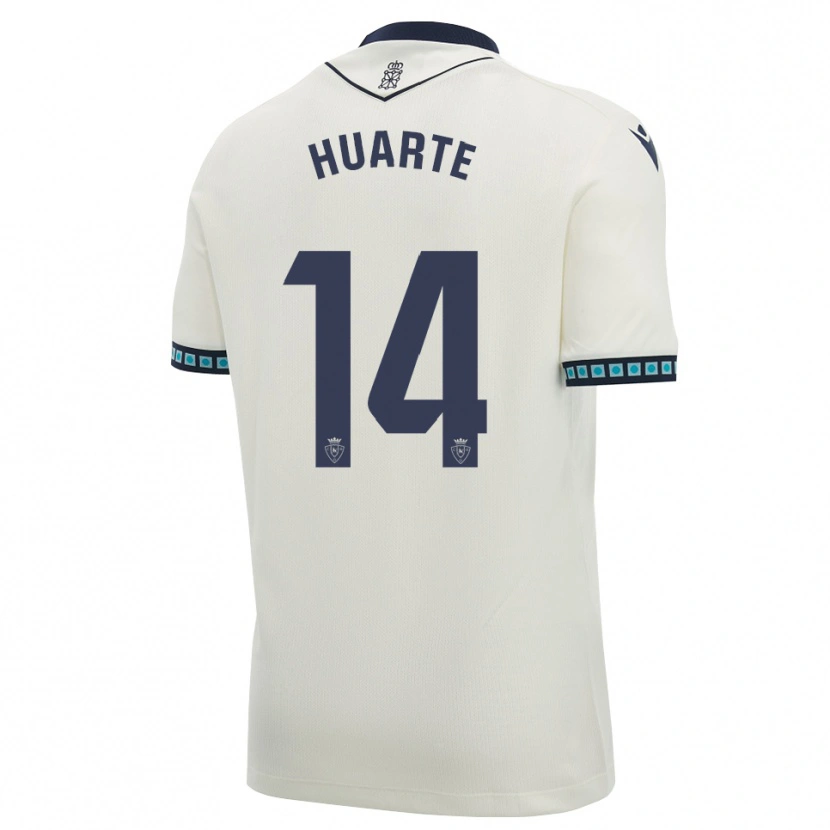 Danxen Uomo Maglia Xabi Huarte #14 Bianco Nero Azzurro Chiaro Kit Gara Away 2026/27 Maglietta