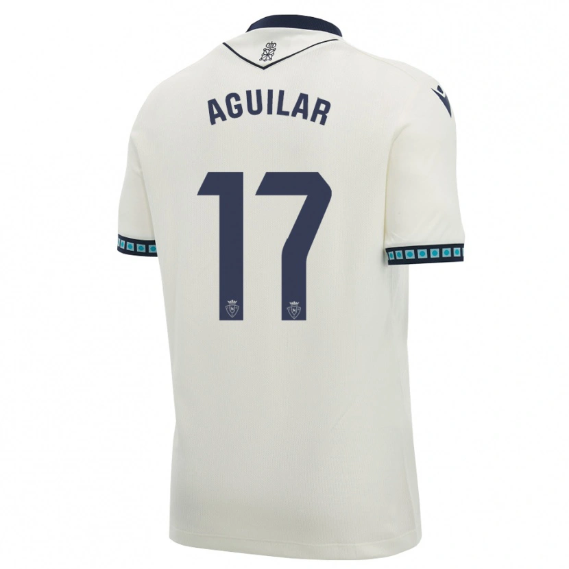 Danxen Uomo Maglia Eneko Aguilar #17 Bianco Nero Azzurro Chiaro Kit Gara Away 2026/27 Maglietta