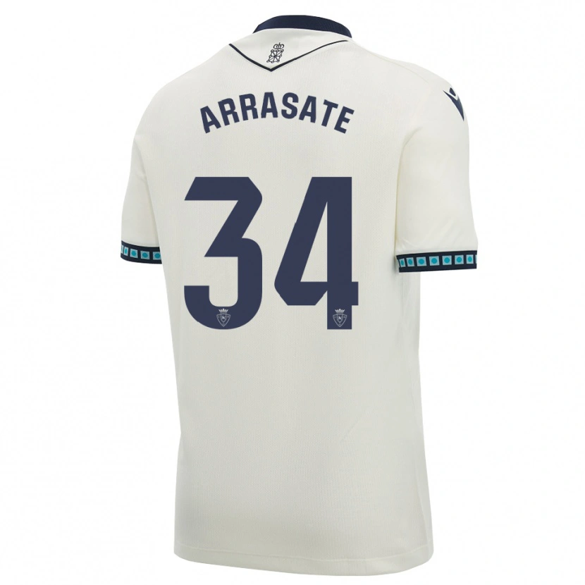 Danxen Uomo Maglia Ibai Arrasate #34 Bianco Nero Azzurro Chiaro Kit Gara Away 2026/27 Maglietta