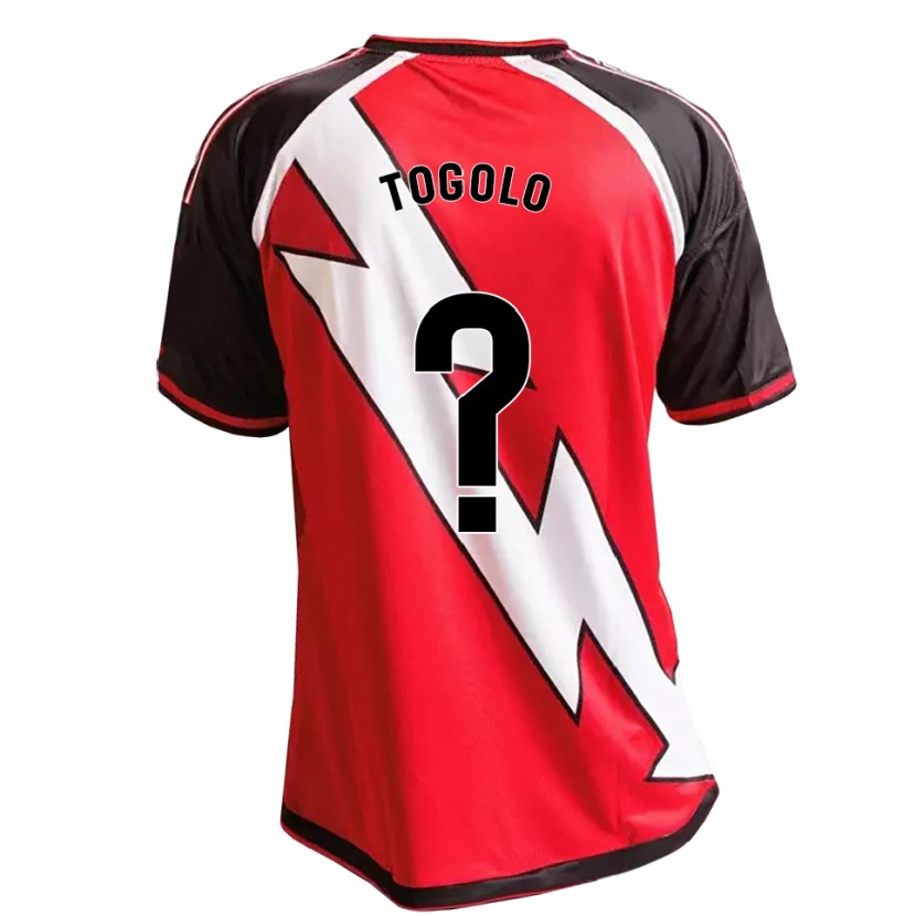 Danxen Uomo Maglia Alan Togolo #0 Rosso Nero Bianco Kit Gara Away 2026/27 Maglietta