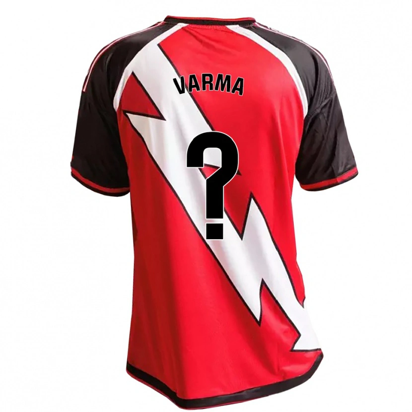 Danxen Uomo Maglia Roman Varma #0 Rosso Nero Bianco Kit Gara Away 2026/27 Maglietta