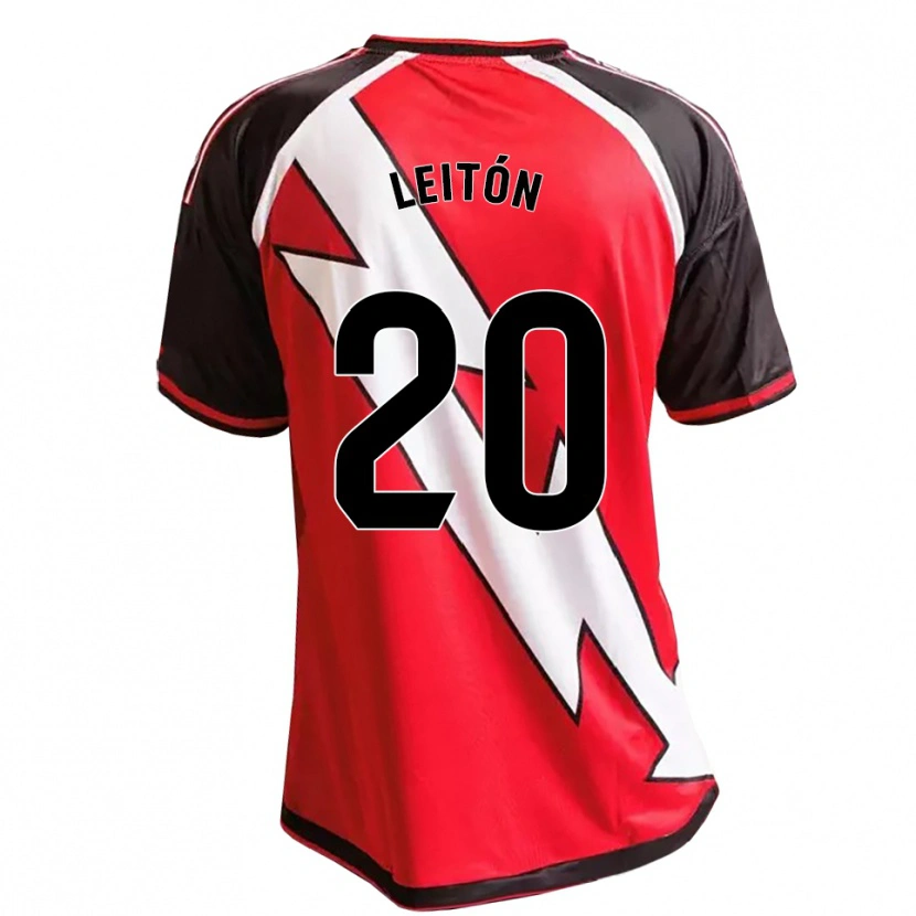 Danxen Uomo Maglia Diego Leitón #20 Rosso Nero Bianco Kit Gara Away 2026/27 Maglietta