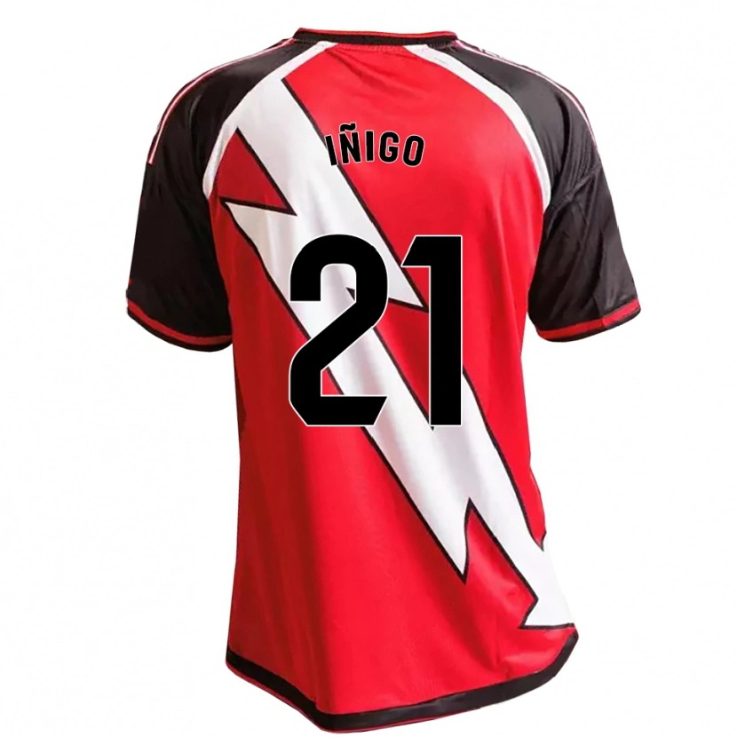 Danxen Uomo Maglia Iván Iñigo #21 Rosso Nero Bianco Kit Gara Away 2026/27 Maglietta