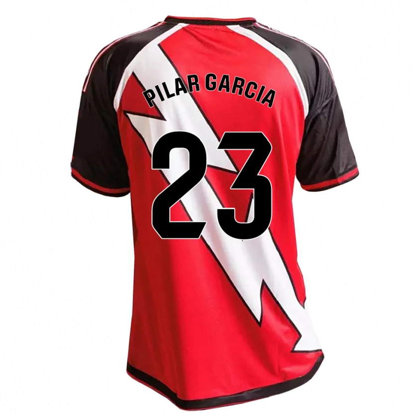 Danxen Uomo Maglia María Pilar García Villalba #23 Rosso Nero Bianco Kit Gara Away 2026/27 Maglietta