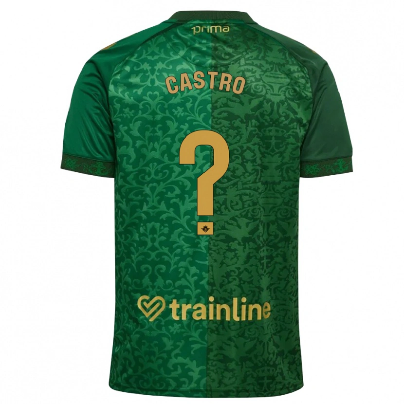 Danxen Uomo Maglia Baldu Castro #0 Verde Foresta Marrone Dorato Scuro Kit Gara Away 2026/27 Maglietta